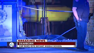 Car rams into Bryant Middle School in Dearborn