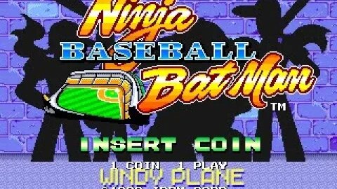 Ninja Baseball Batman - Boss Fight - Windy Plane - Arcade