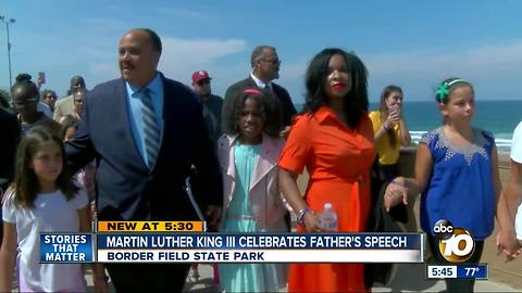 Martin Luther King III honors father's 'I Have a Dream' speech at border