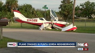 A small plane crashes in Charlotte County