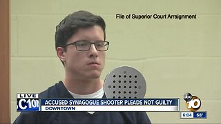 Synagogue shooting suspect pleads not guilty