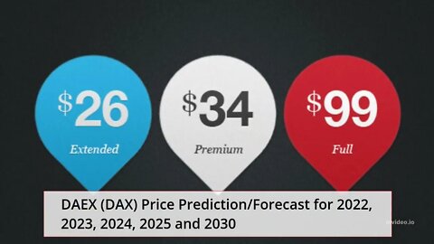 DAEX Price Prediction 2022, 2025, 2030 DAX Price Forecast Cryptocurrency Price Prediction