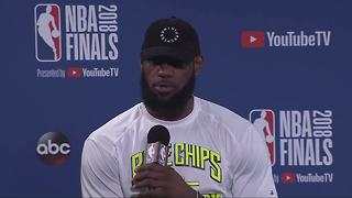 LeBron James addresses media day before Game 2