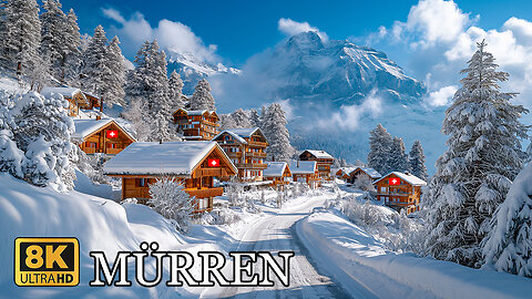 MÜRREN 🇨🇭 ❄️The Most Charming Alpine Winter Village ❄️ in Switzerland 4K
