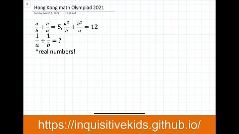 2021 Math Olympiad Problem from Hong Kong! 3 Solutions!