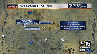 Weekend traffic alert for 3/29-4/1