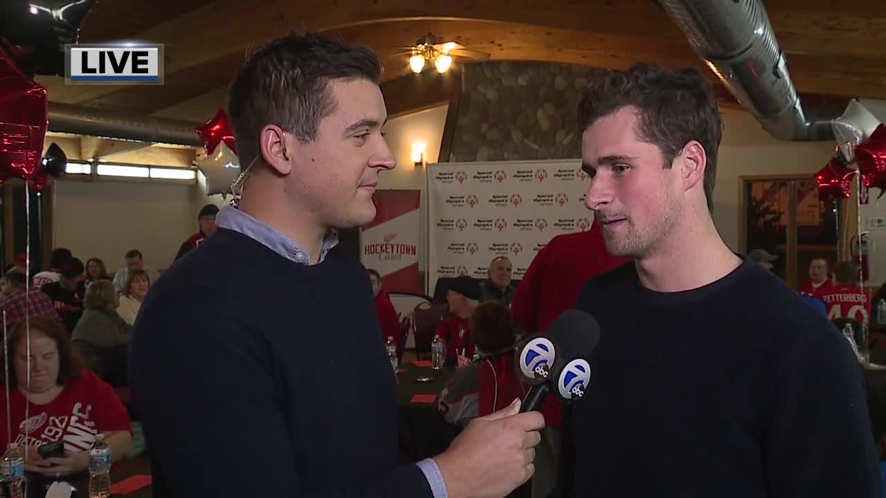 Dylan Larkin surprises Special Olympics athletes with shoes and gear