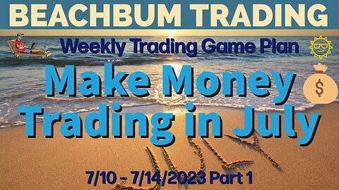 Make Money Trading in July | [Weekly Trading Game Plan] 7/10 – 7/14/23 | Part 1