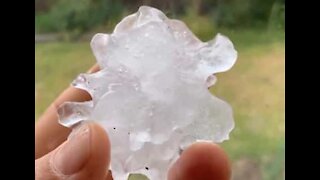 Weirdly shaped hailstones stun Australians
