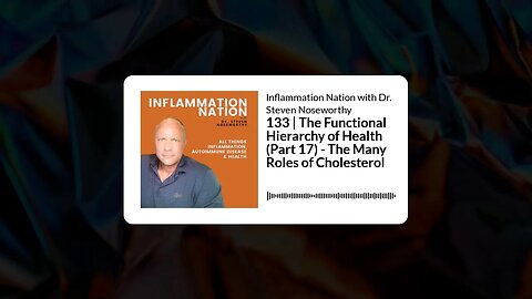 Inflammation Nation with Dr. Steven Noseworthy - 133 | The Functional Hierarchy of Health (Part...