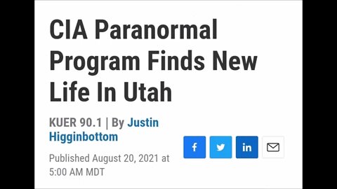 CIA Remote Viewing Business In Utah Paranormal News