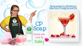 Soap Testing Strawberry Stilettos Martini Fragrance Oil- Natures Garden