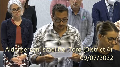 Alderperson Israel Del Toro's (District 4) Invocation At 09/07/2022 Common Council Meeting