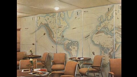 The Enigmatic World Map On The Hindenburg Dining Lounge Wall