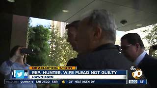 Rep. Hunter, wife plead not guilty