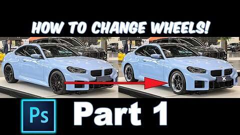 How to Add Wheels and Change Color of Car in Photoshop Tutorial - Part 1 - Adding Wheels!