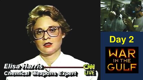 Vintage CNN - Iraq War Day 2 - News Hour - Live 👉 Chemical Weapons "Expert" - Jan17-91 (11:00PM EST)