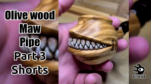 Olive Wood Maw Pipe - Short