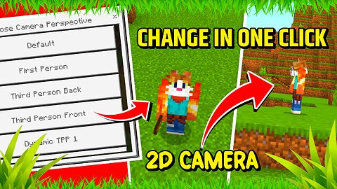 HOW TO CHANGE CAMERA IN ONE CLICK IN MINECRAFT PE | MORE CAMERA PERSPECTIVES | हिंदी में