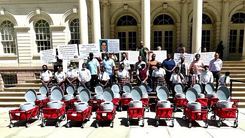 The $3.1M Toilet Tax Protest On The Steps Of NY City Hall