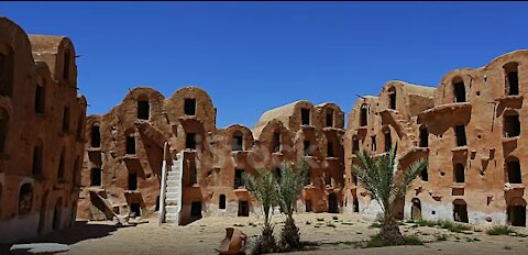 Ksar Ouled Soltane - Tataouine district in southern Tunisia stock video