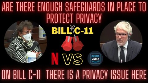 Bill C-11 Privacy is an issue here. Netflix and Amazon have no right to tell me what to watch.