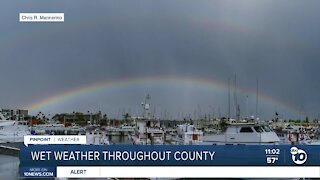 Slow-moving storm brings off-and-on rain throughout San Diego County