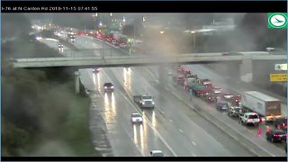 Crash closes I-76 eastbound at Gilchrist Road near Akron