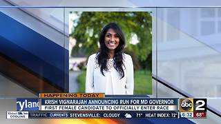 Vignarajah announcing campaign for Governor today