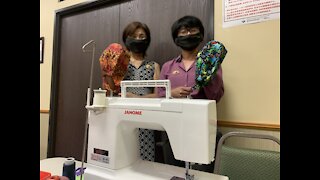 Taiwanese "Sewing Angels" women make caps for healthcare workers