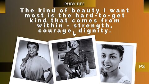 The BEST interview given by Ruby Dee - P3