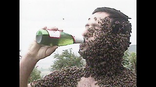 Drinking Beer Covered In Bees