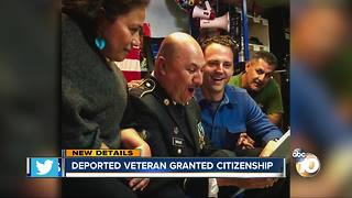 Deported veteran granted citizenship