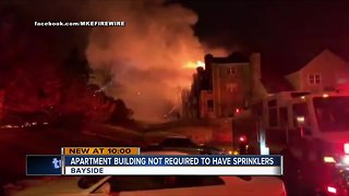 Fire Officials: Sprinklers could have stopped, slowed apartment fire