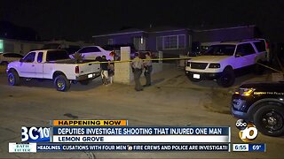 Man sent to hospital after being shot in Lemon Grove