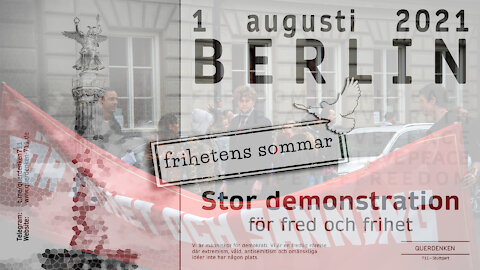 Demonstration i Berlin den 1 augusti 2021: "Året för frihet och fred"