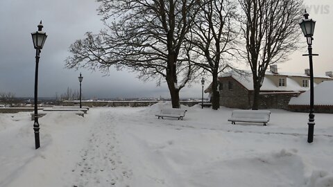 Bishop's Garden and Viewing Platform in Winter