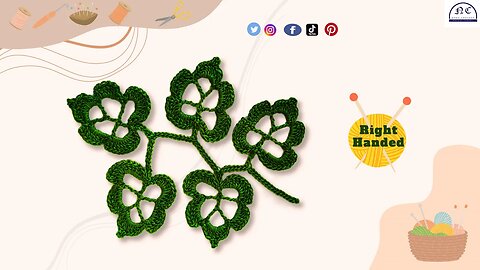 Unlock Your Potential: Crafting a Breathtaking Crochet Leaves Branch ( Right Handed )
