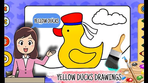 How to draw a YELLOW DUCKS 🦆| easy step by step ducks drawing