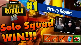 First Ever Solo Squad VICTORY ROYALE (WIN)!! - Fortnite Solid Gold Game Mode