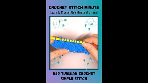 Tunisian Simple Stitch: 1 Minute Crochet #50
