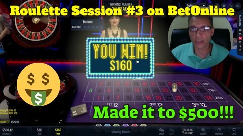 Roulette Session #3 on BetOnline! How To Win Live Roulette Online Red And Black Roulette Betting!
