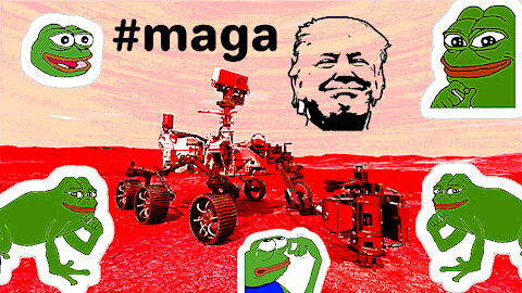 NASA lands Mars probe only to discover Trump & Pepe already there! MAGAMAGA