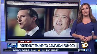 President Trump to campaign for John Cox