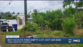 Boy Scouts find empty lot after renting property online