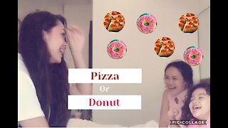 Pizza vs. Donut Rock Paper Scissor With 2 Year old baby