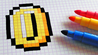 how to Draw Kawaii Coin - Hello Pixel Art by Garbi KW