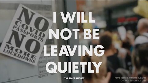 "I Will Not Be Leaving Quietly" By Five Times August (Music & Lyric Video) 2021