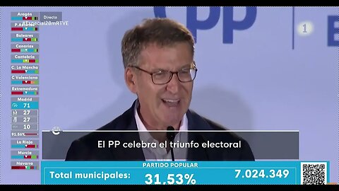 PP. ALBERTO NUÑEZ FEIJÓO HABLA SOBRE LA VICTORIA EN LAS ELECCIONES MUNICIPALES Y AUTONÓMICA #28M
