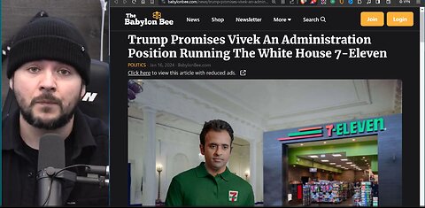 Babylon Bee Posts HILARIOUS Post About Trump Hiring Vivek Ramaswamy To Work At 7-11 Sparking OUTRAGE